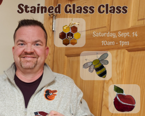Click here to register for our next stained glass class with Chris Parker on September 14th. 