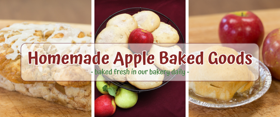 Now baking with our fresh picked apples.