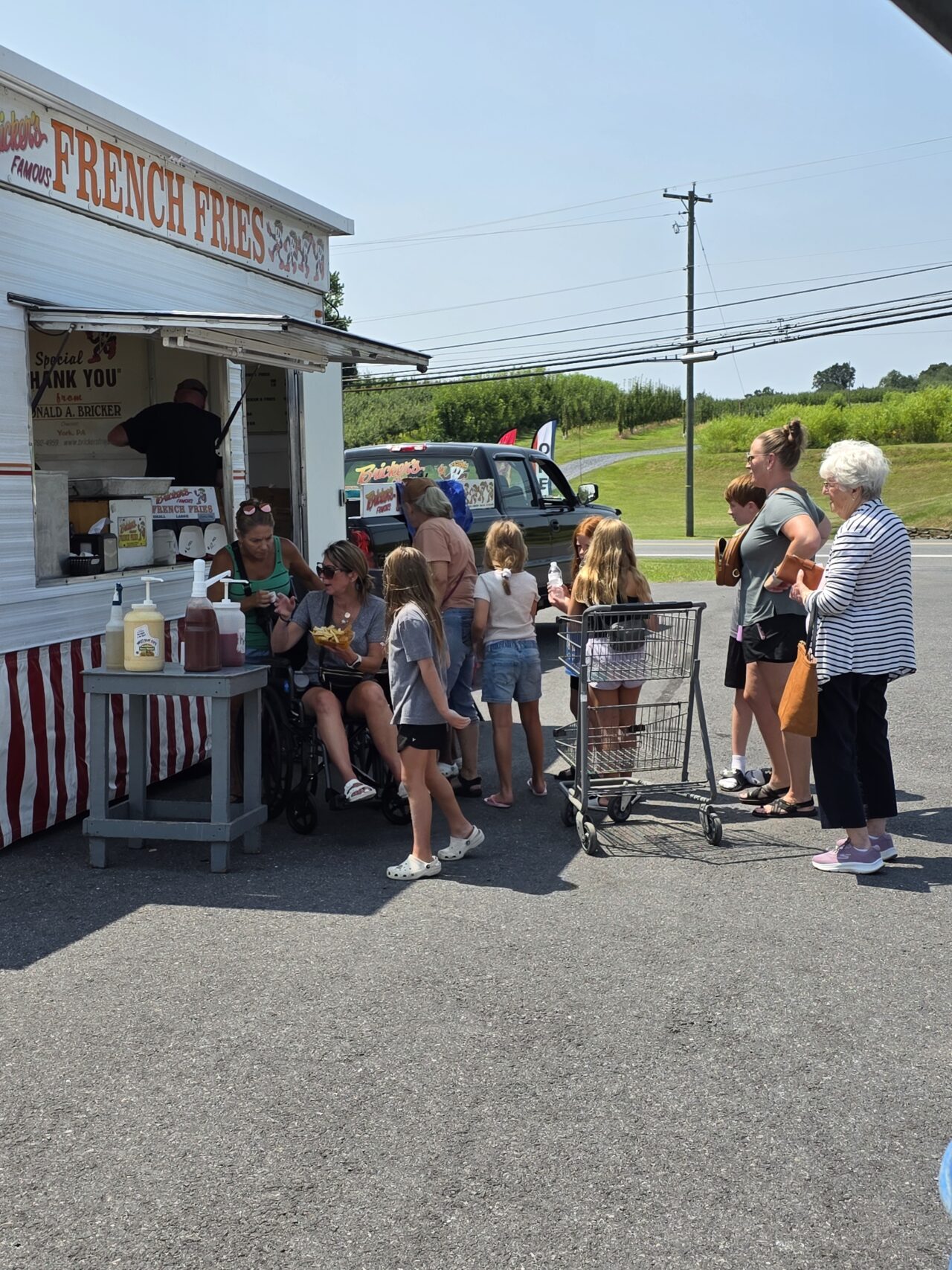 Customers in line for Bricker's Fries