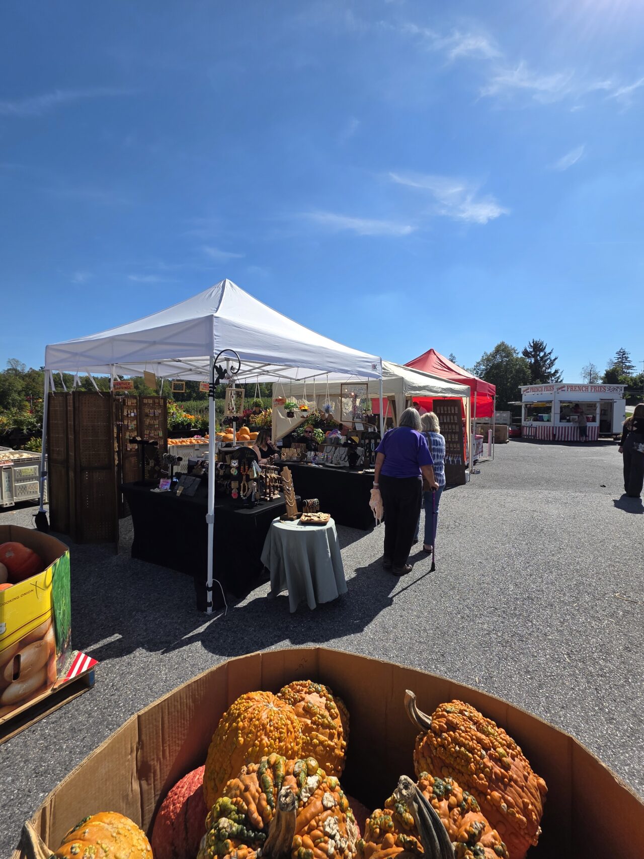 Fall vendor stands