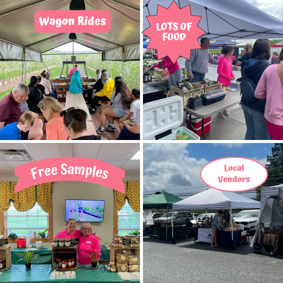 Wagon rides, lots of food, free samples, local vendors
