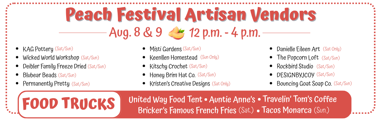 Peach Festival Vendors