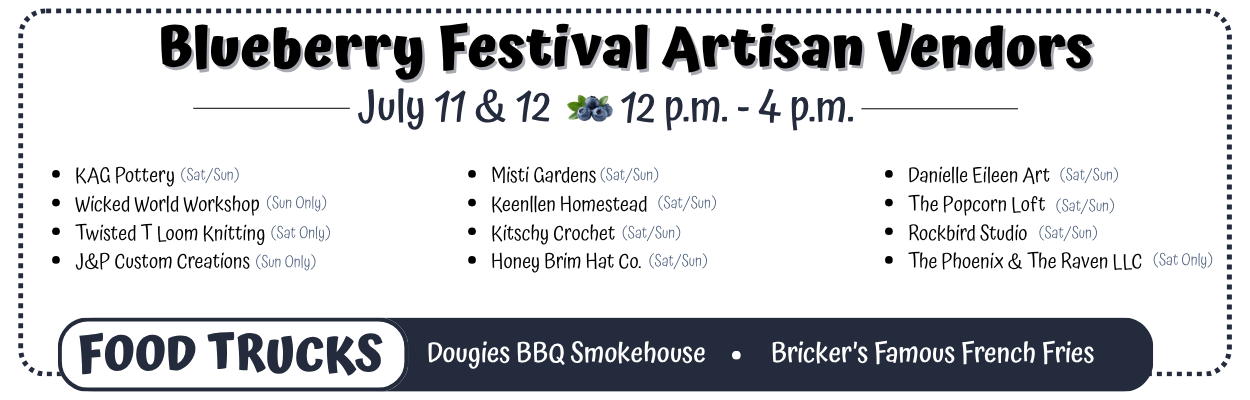 Blueberry Festival Artisan Vendors