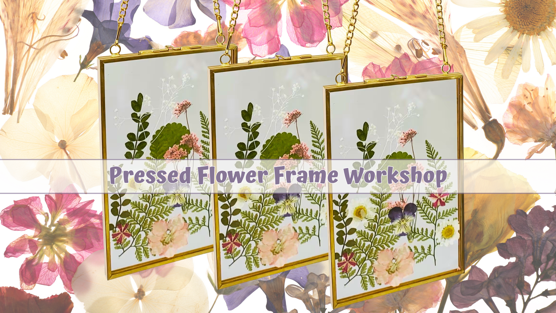 Join us for a pressed flower frame workshop here at the market.