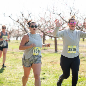 Two happy runners