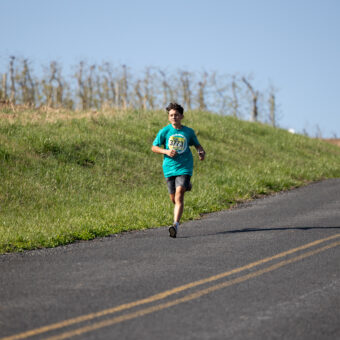 Deigo running down Yellow Hill Road