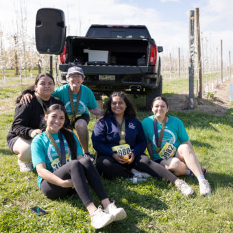 Kay and friends after the race