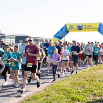 starting line of the 2nd Annual Bruce Hollabaugh Memorial 5K & Fun Run